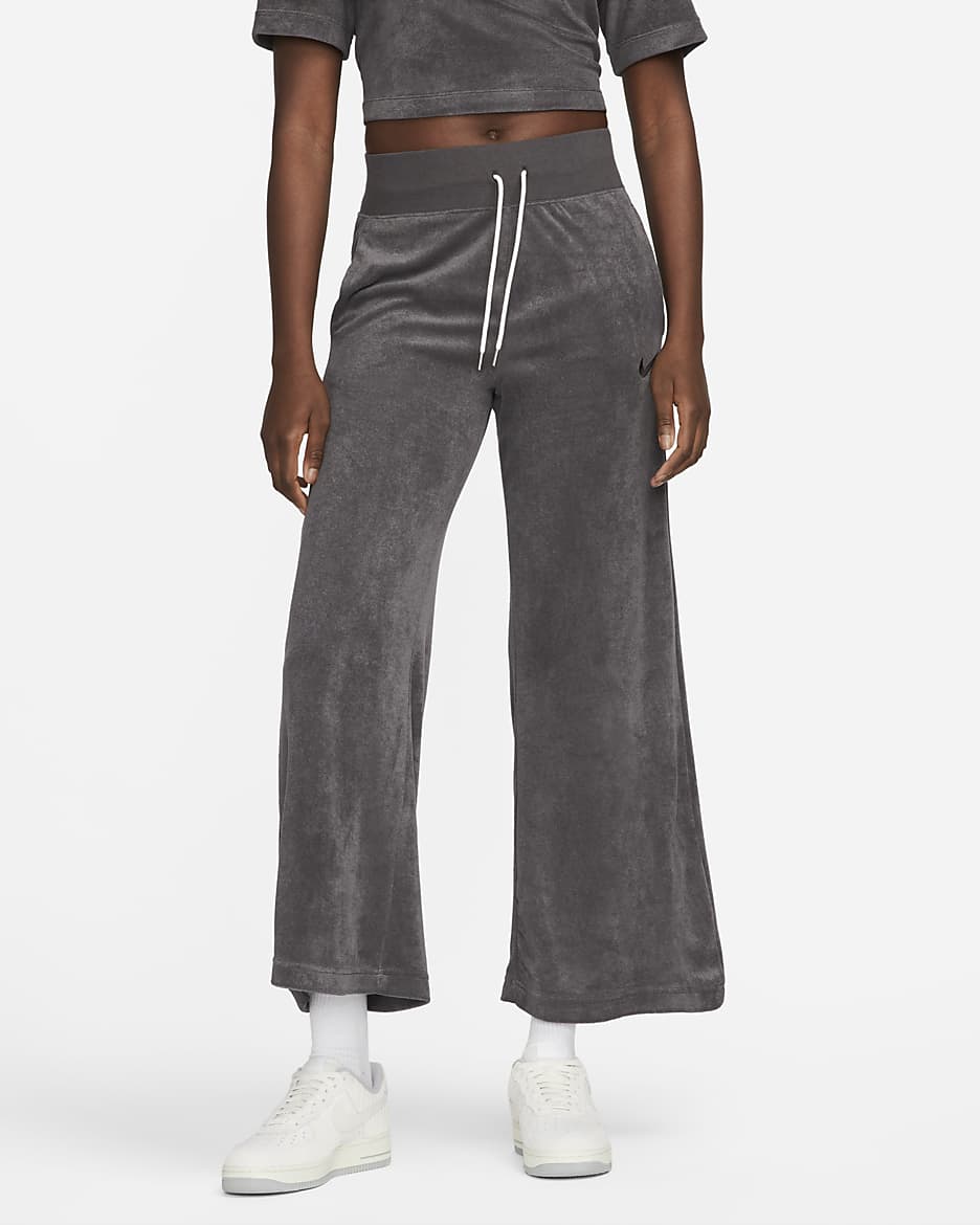 Nike Sportswear Women's High-Waisted Wide-Leg Terry Trousers